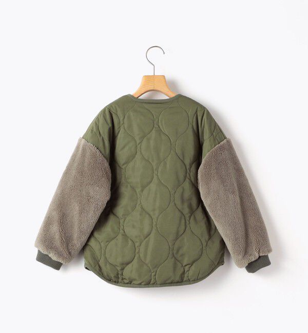 SHIPS KIDS「SHIPS KIDS:80～90cm / 〈洗濯機可能〉ボア&times;キルティング リバーシブル ブルゾン」|ブルゾン・スタジャン|