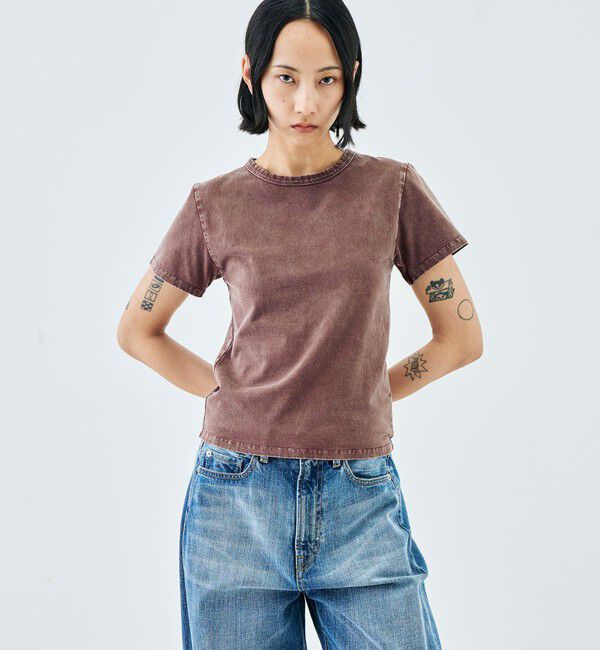 Edition「ストレッチコットンガーメントダイ プルオーバー」|Tシャツ・カットソー|