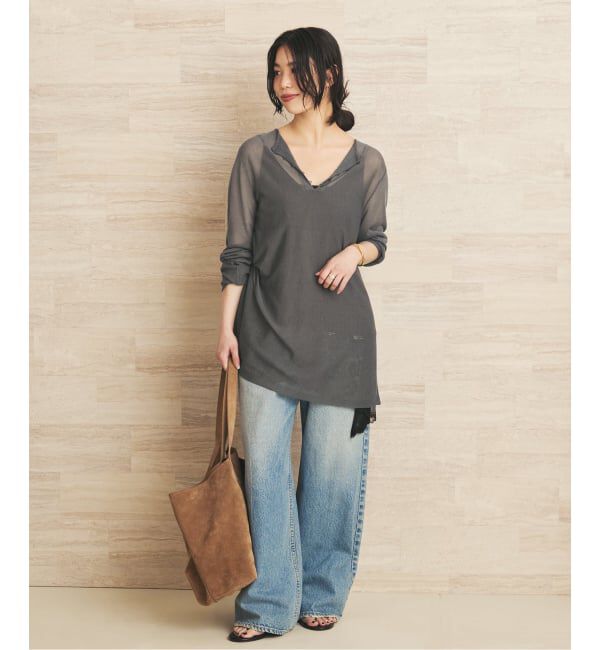 Plage「Acetate mix 2way flare ニット」|ニット・セーター|