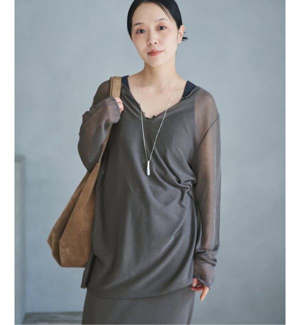 Plage「Acetate mix 2way flare ニット」|ニット・セーター|