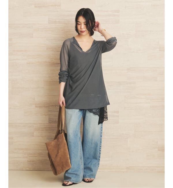 Plage「Acetate mix 2way flare ニット」|ニット・セーター|