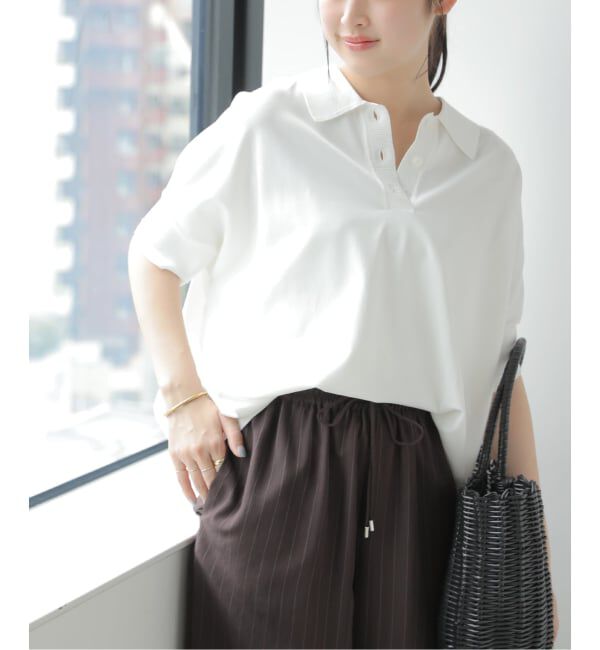 JOURNAL STANDARD relume「《追加3》ウォッシャブルニットポロシャツ」|ニット・セーター|ホワイト