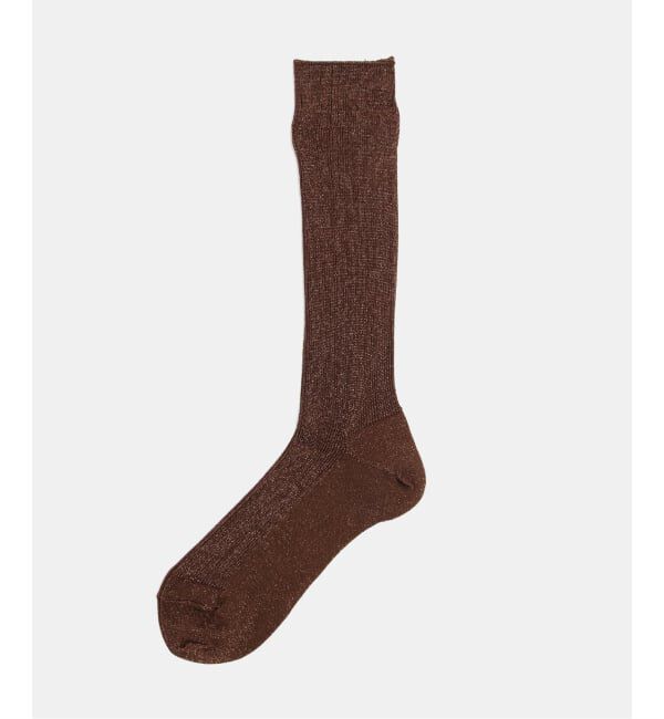 JOURNAL STANDARD「別注【MARCOMONDE / マルコモンド】 glitter ribbed socks JSSP」|ソックス|ブラウン
