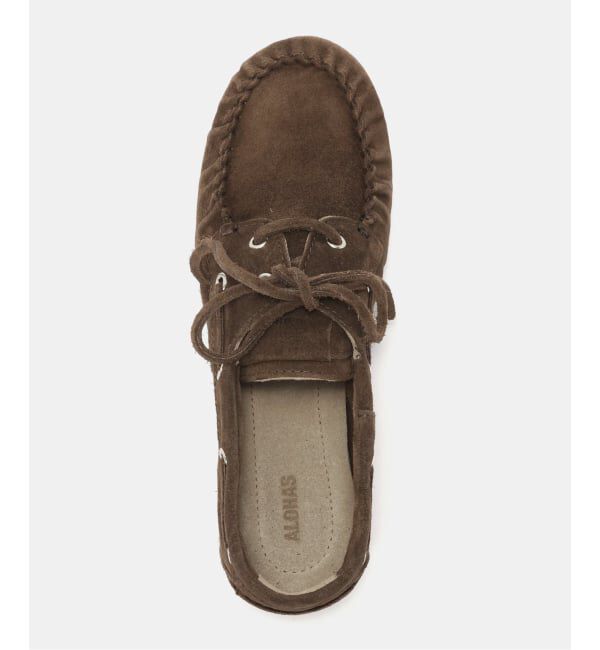 journal standard L'essage「【ALOHAS/アロハス】 Rowan Suede Brown Leather Loafers」|スリッポン|