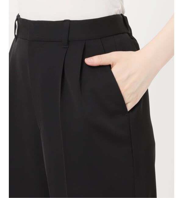 NOBLE「《予約》クリアツイルストレートタックパンツ」|スラックス|