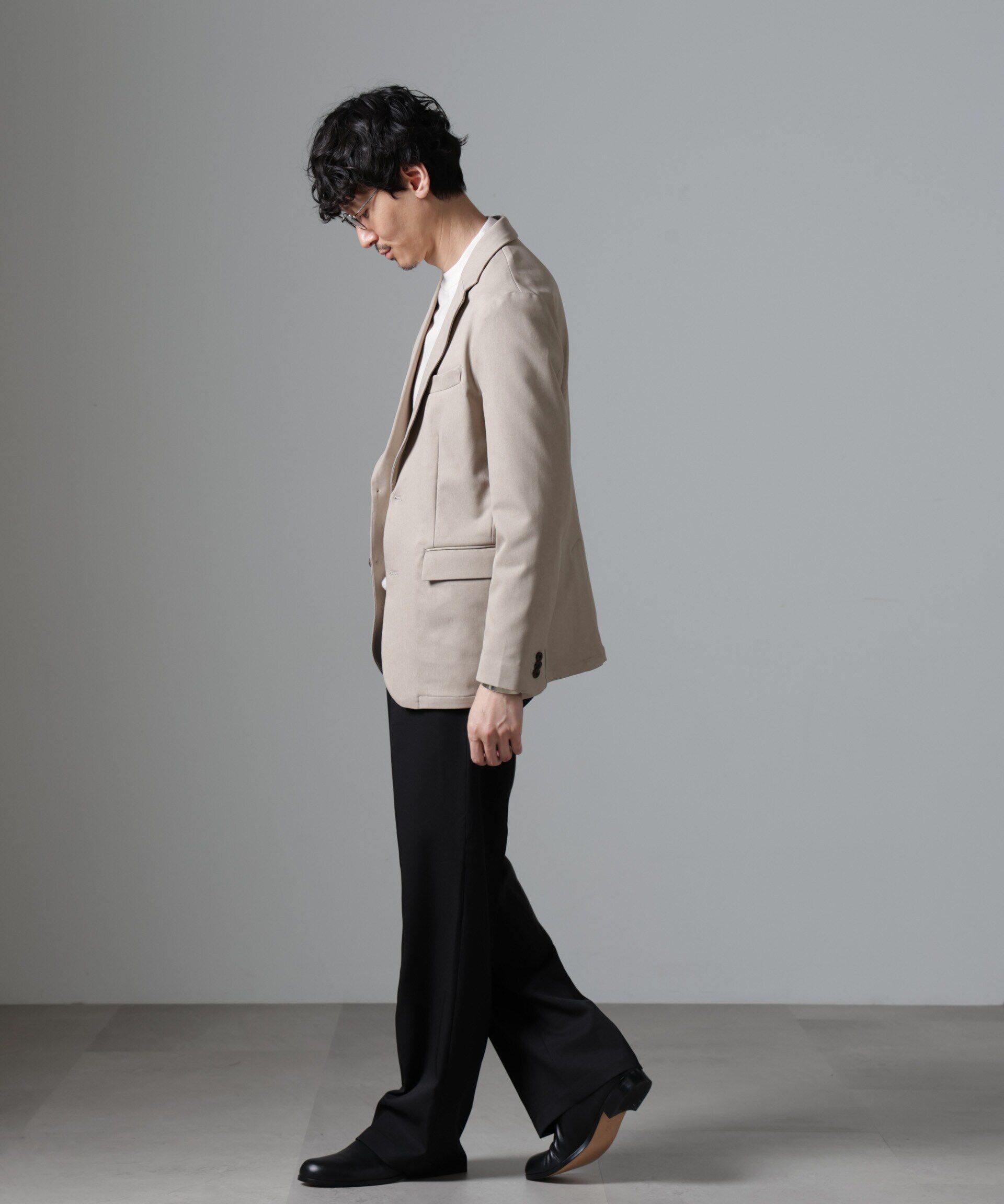 NANO universe「｢N JACKET BASIC｣CATINA(R)ﾒﾗﾝｼﾞ二重織ﾂｲﾙｽﾄﾚｯﾁｼﾞｬｹｯﾄ(ｾ 」|スーツ|