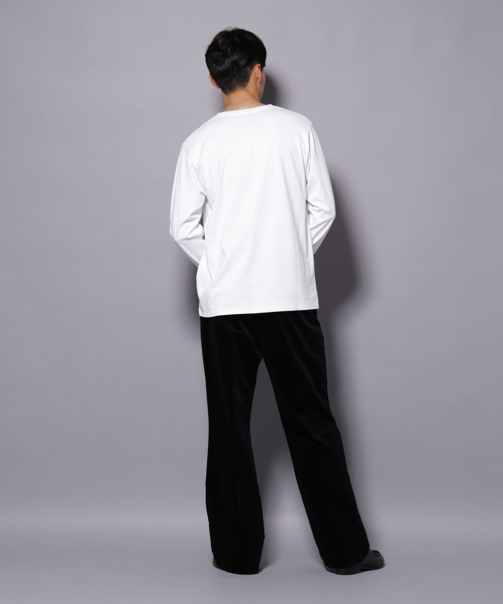 NANO universe「Anti Soaked(R)汗染み防止 クルーネックTシャツ 長袖」|Tシャツ・カットソー|