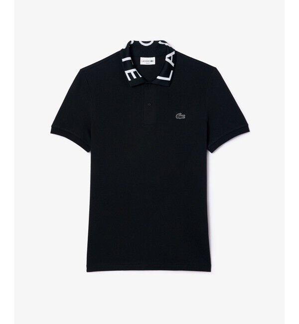 LACOSTE「オーガニックコットン ミニ鹿の子 通気性 ストレッチ ジャカードリブニットカラーポロシャツ」|ポロシャツ|