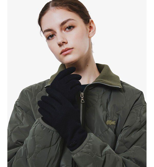 LACOSTE「カシミヤブレンドジャージグローブ」|手袋|