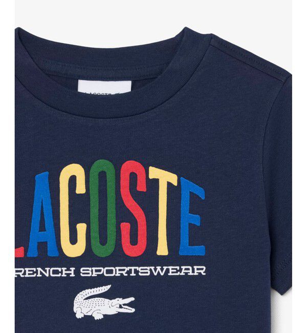 LACOSTE「【EC限定】BOYSマルチカラーブランドネームロゴTシャツ」|Tシャツ・カットソー|