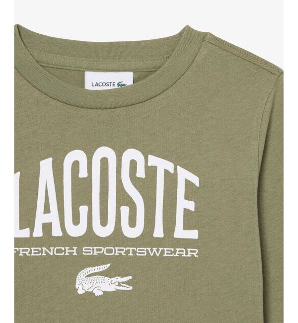 LACOSTE「【EC限定】BOYSマルチカラーブランドネームロゴ長袖Tシャツ」|Tシャツ・カットソー|