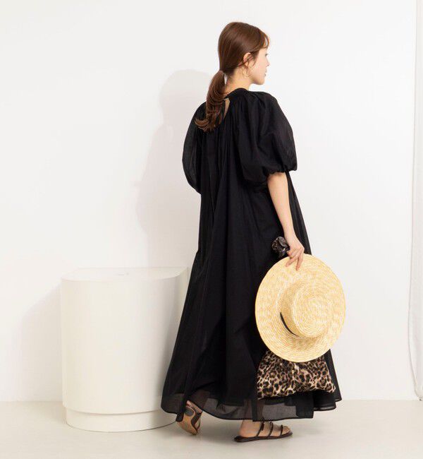 NOLLEY'S「【一部WEB限定カラーアイテム】ウォッシャブルハンドスモックバルーン袖ワンピース」|ワンピース|