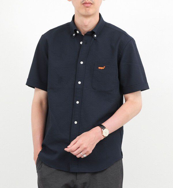 NOLLEY'S goodman「クジラBD S/S サッカー/オックス 半袖シャツ 26SS」|シャツ・ブラウス|