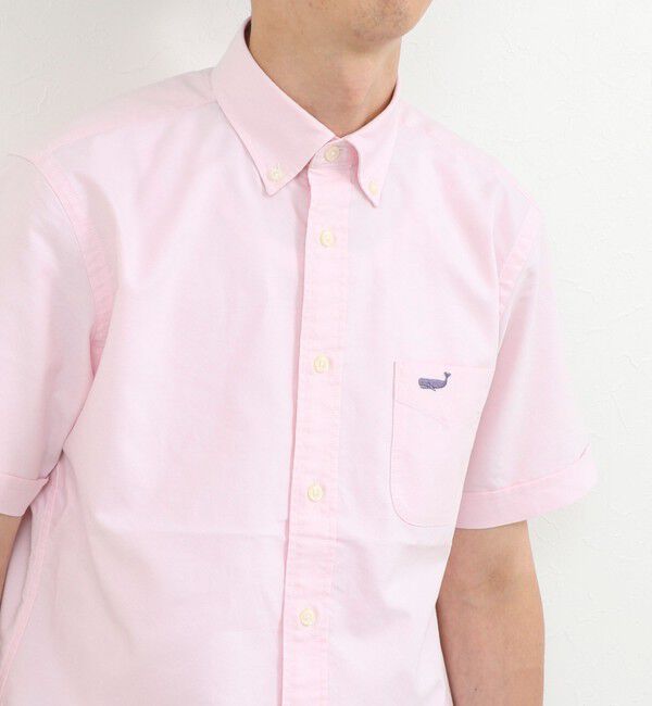 NOLLEY'S goodman「クジラBD S/S サッカー/オックス 半袖シャツ 26SS」|シャツ・ブラウス|ピンク