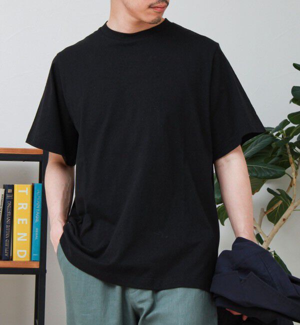 GLOSTER「【GEVACO/ゲバコ】リネンバスクTシャツ」|Tシャツ・カットソー|ブラック