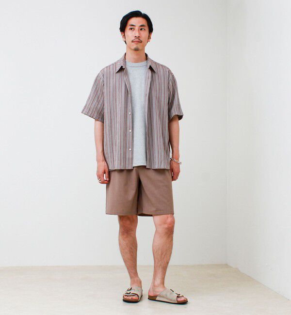 GLOSTER「【軽やかな夏素材】シアーストライプ半袖シャツ」|シャツ・ブラウス|