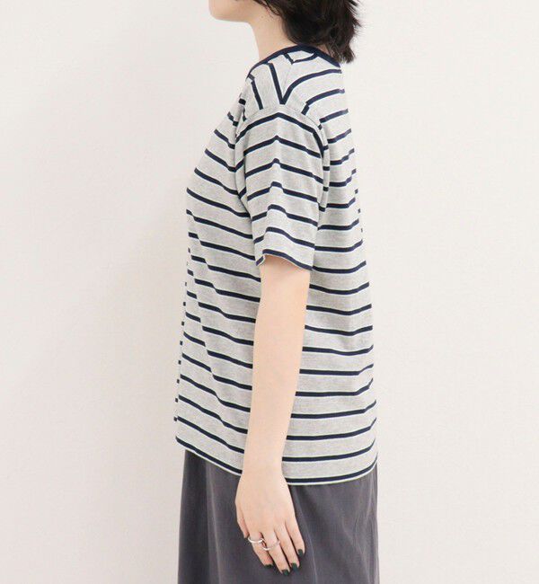 fredy emue「【汗ジミ軽減】ボーダーTシャツ」|Tシャツ・カットソー|