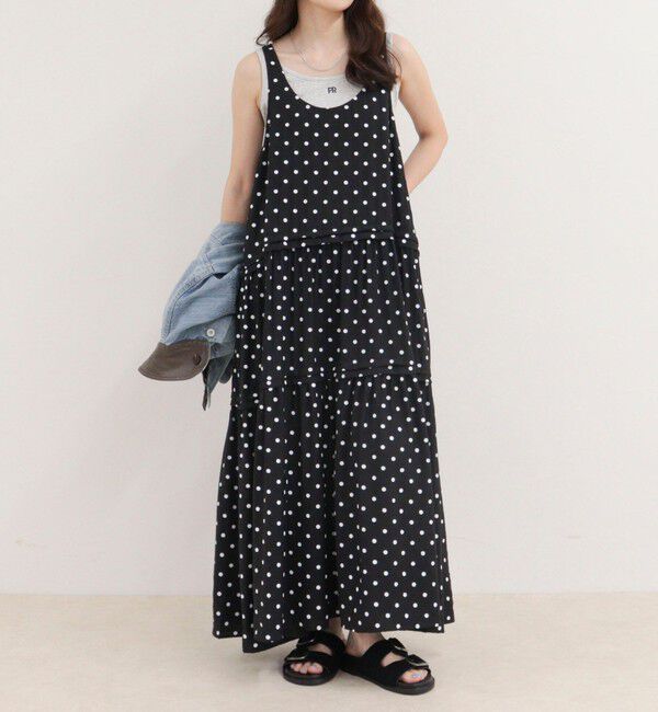 fredy emue「ドットノースリーブワンピース」|ワンピース|