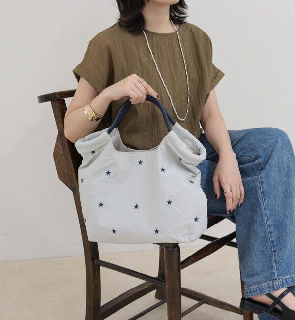 fredy emue「バイカラー星刺しゅう2ＷAYトートバッグ」|トートバッグ|