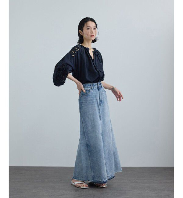 SALON adam et rope'「【WEB限定】リメイクライクデニムスカート」|スカート|