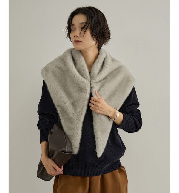 SALON adam et rope'「フェイクミンクファースカーフ」|バンダナ・スカーフ|
