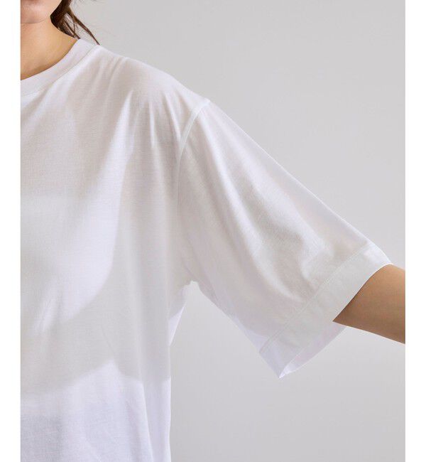 ROPE「【洗える】グレイス天竺 5分袖Tシャツ」|Tシャツ・カットソー|