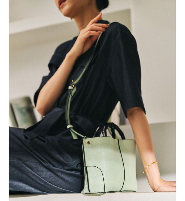 ROPE「【E'POR】BAMBOO BAG Mini/超軽量・26SSS新色追加」|ハンドバッグ|キミドリ(34)