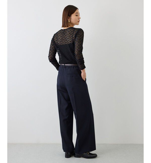 ROPE「フラワーレースベーシックカットソー/イージーケア【J'aDoRe・ルミネ店舗限定カラー】」|Tシャツ・カットソー|