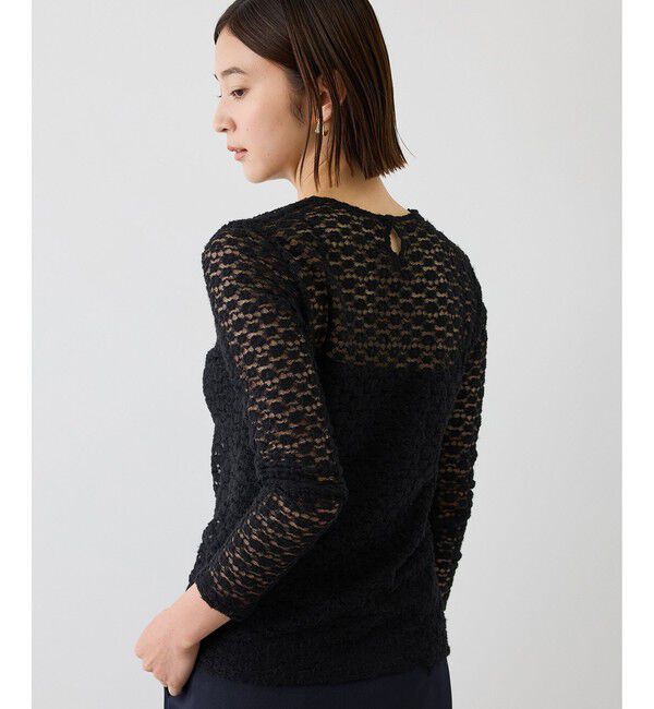 ROPE「フラワーレースベーシックカットソー/イージーケア【J'aDoRe・ルミネ店舗限定カラー】」|Tシャツ・カットソー|