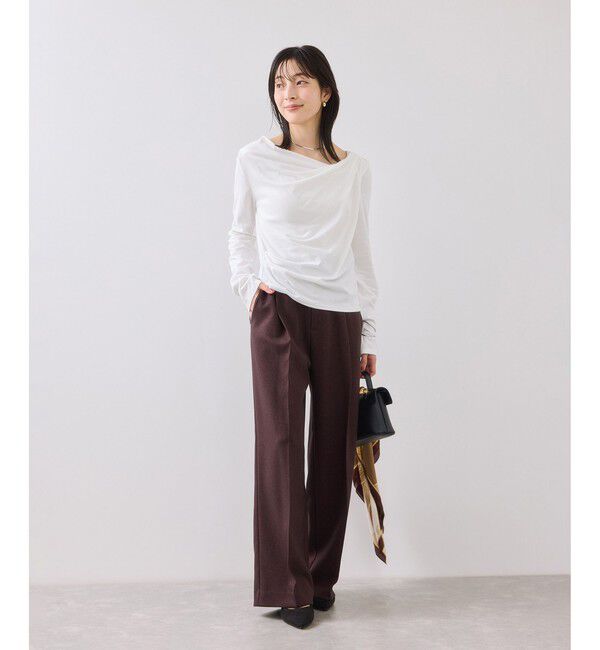 VIS「ドレープオフショルロンT/一部WEB限定カラー・イージーケア」|Tシャツ・カットソー|