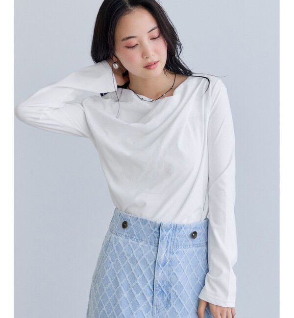 VIS「【WEB限定】長袖ドレープカットソー」|Tシャツ・カットソー|