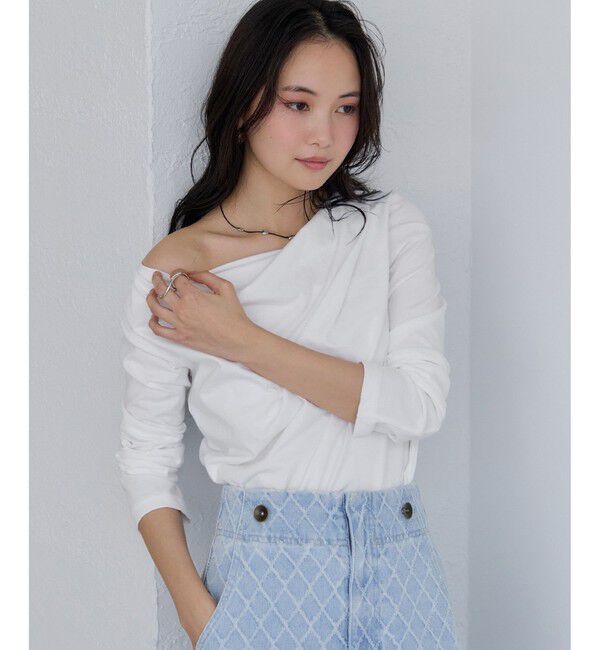 VIS「【WEB限定】長袖ドレープカットソー」|Tシャツ・カットソー|