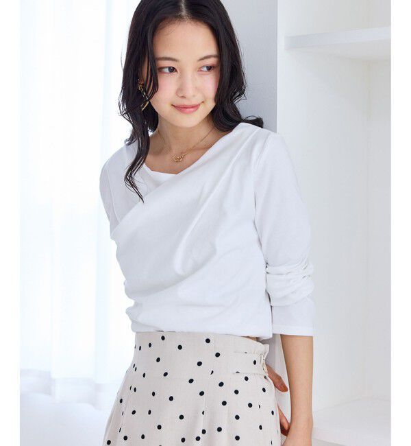 VIS「【WEB限定】長袖ドレープカットソー」|Tシャツ・カットソー|