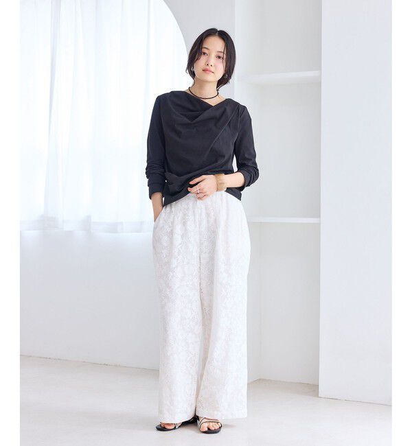 VIS「【WEB限定】長袖ドレープカットソー」|Tシャツ・カットソー|
