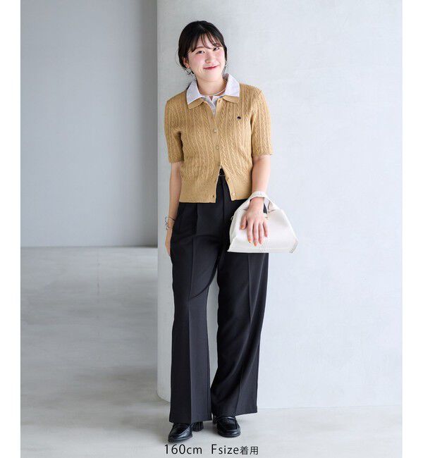 VIS「【POLO BCS】VIS別注ケーブルドッキング衿付きカーディガン」|カーディガン|