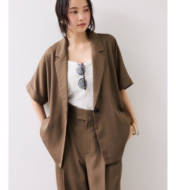 VIS「Light Airyシングルドルマンサマージャケット/UVケア・接触冷感・吸水速乾」|テーラードジャケット|