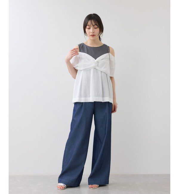 VIS「フロントリボンドッキングトップス/2WAY」|Tシャツ・カットソー|