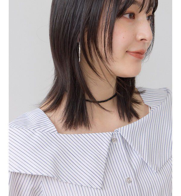 VIS「【夏トク価格】オフショルライクハーフスリーブブラウス/イージーケア」|シャツ・ブラウス|