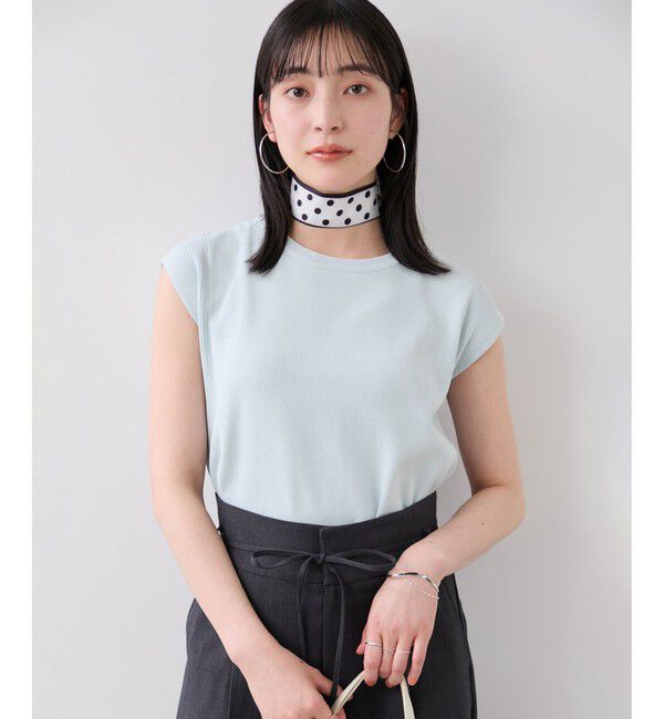 VIS「【WEB限定カラー】ICE BEAUTY 美人スリーブニットプルオーバ/UVケア・接触冷感」|ニット・セーター|