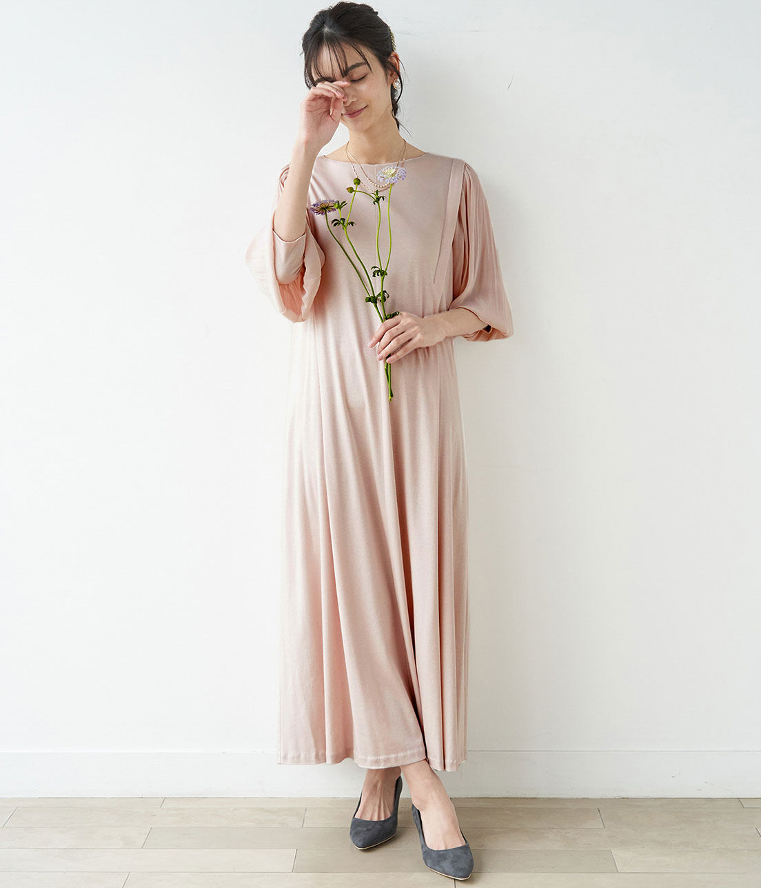 Rope&rsquo;Picnic「【一部店舗限定】【Mon E&rsquo;toile/モンエトワール】スムースコンビジャージタックDRESS」|ドレス|