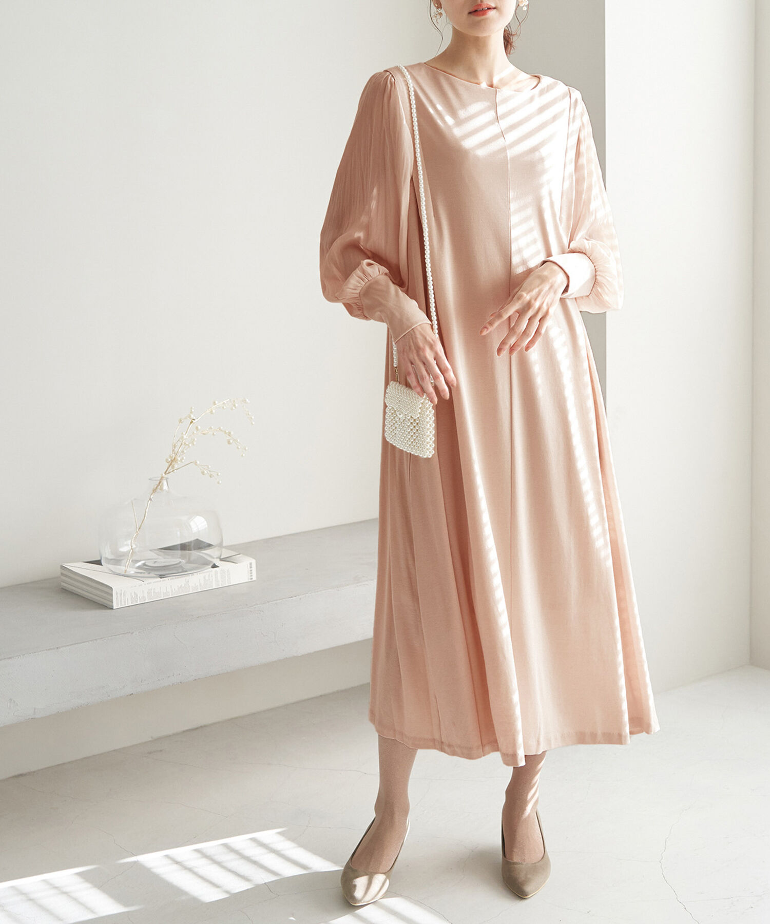 Rope&rsquo;Picnic「【一部店舗限定】【Mon E&rsquo;toile/モンエトワール】スムースコンビジャージタックDRESS」|ドレス|