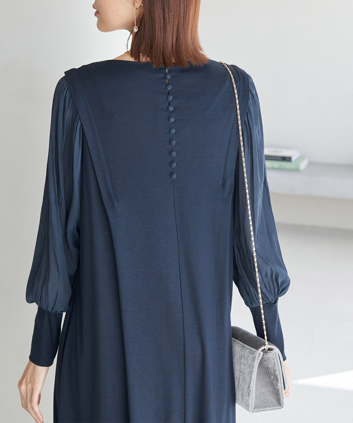 Rope&rsquo;Picnic「【一部店舗限定】【Mon E&rsquo;toile/モンエトワール】スムースコンビジャージタックDRESS」|ドレス|