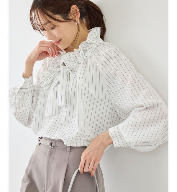 Rope&rsquo;Picnic「ネックコンシャスデザインシャツ」|シャツ・ブラウス|ホワイト系(12)