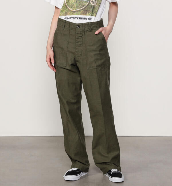 「orSlow | VINTAGE FIT FATIGUE PANTS WOMEN」|チノ|OLIVE