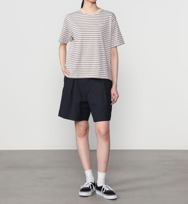DANTON「DANTON | コットン天竺 ボーダー ショートTシャツ WOMEN」|Tシャツ・カットソー|
