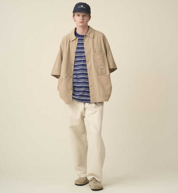 DANTON「DANTON | コットンブロード 半袖カバーオールシャツ MEN」|シャツ・ブラウス|