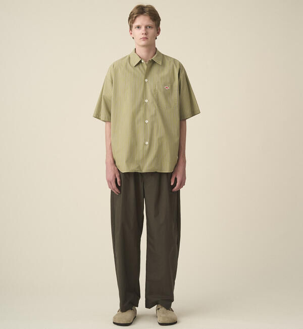 DANTON「DANTON | ボイルポプリン 半袖ワークシャツ MEN」|シャツ・ブラウス|GREEN系2