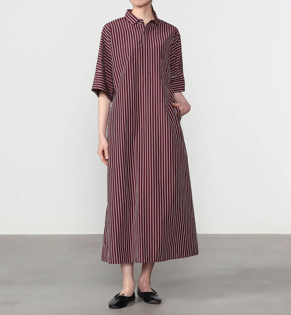  「TICCA | 半袖 テントシャツワンピース WOMEN」|ワンピース|WINE