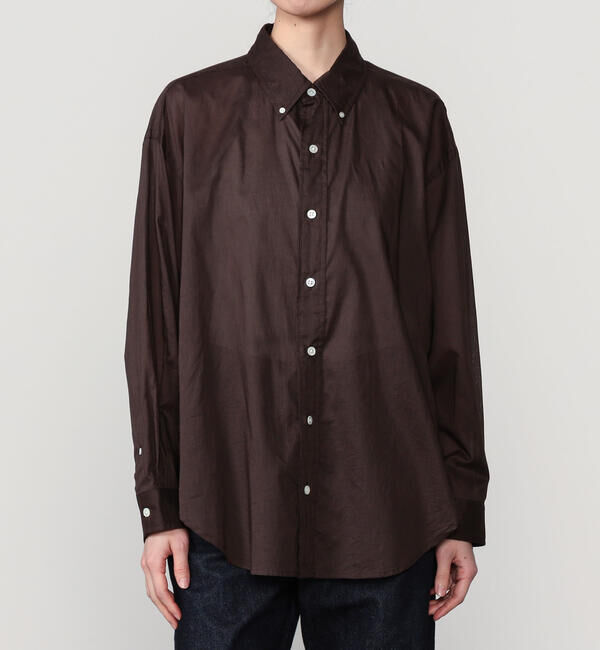  「THE SHINZONE |〈別注〉SHEER DADDY SHIRT WOMEN」|シャツ・ブラウス|BROWN