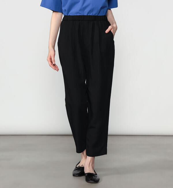 Morris & Sons「MORRIS & SONS | リネンレーヨン イージーパンツ WOMEN」|チノ|BLACK